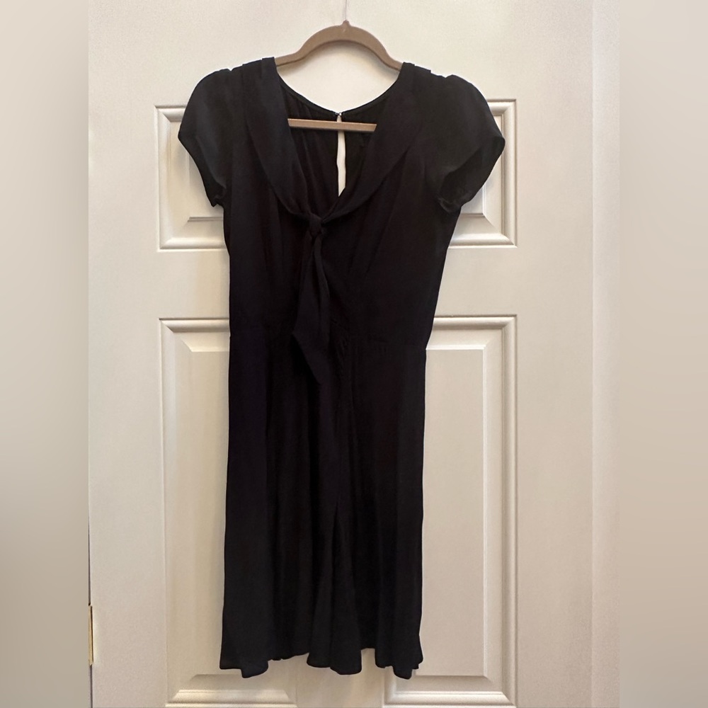 Reformation black cap sleeve dress